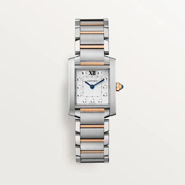 Cartier Tank Française Small Model Steel and Rose Gold