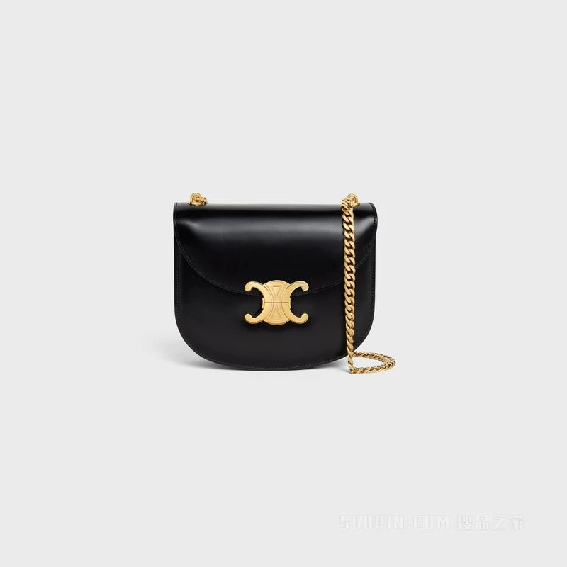 Celine Chain Besace Triomphe Black