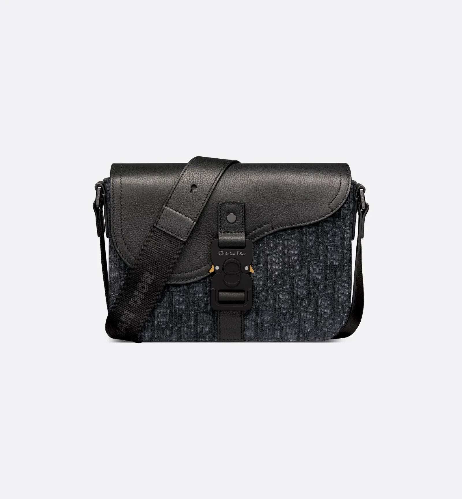 Christian Dior Saddle Messenger Bag Black/Dark Grey