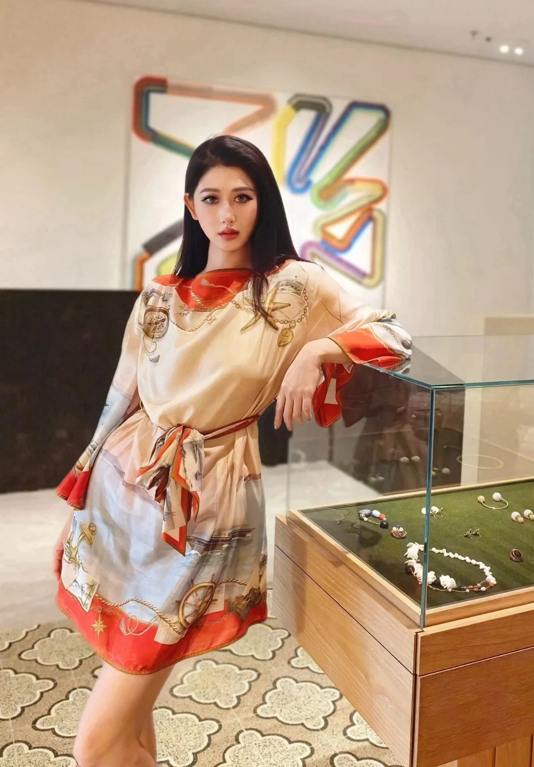 Zimmerman The satin hem wraps old nautical dreams