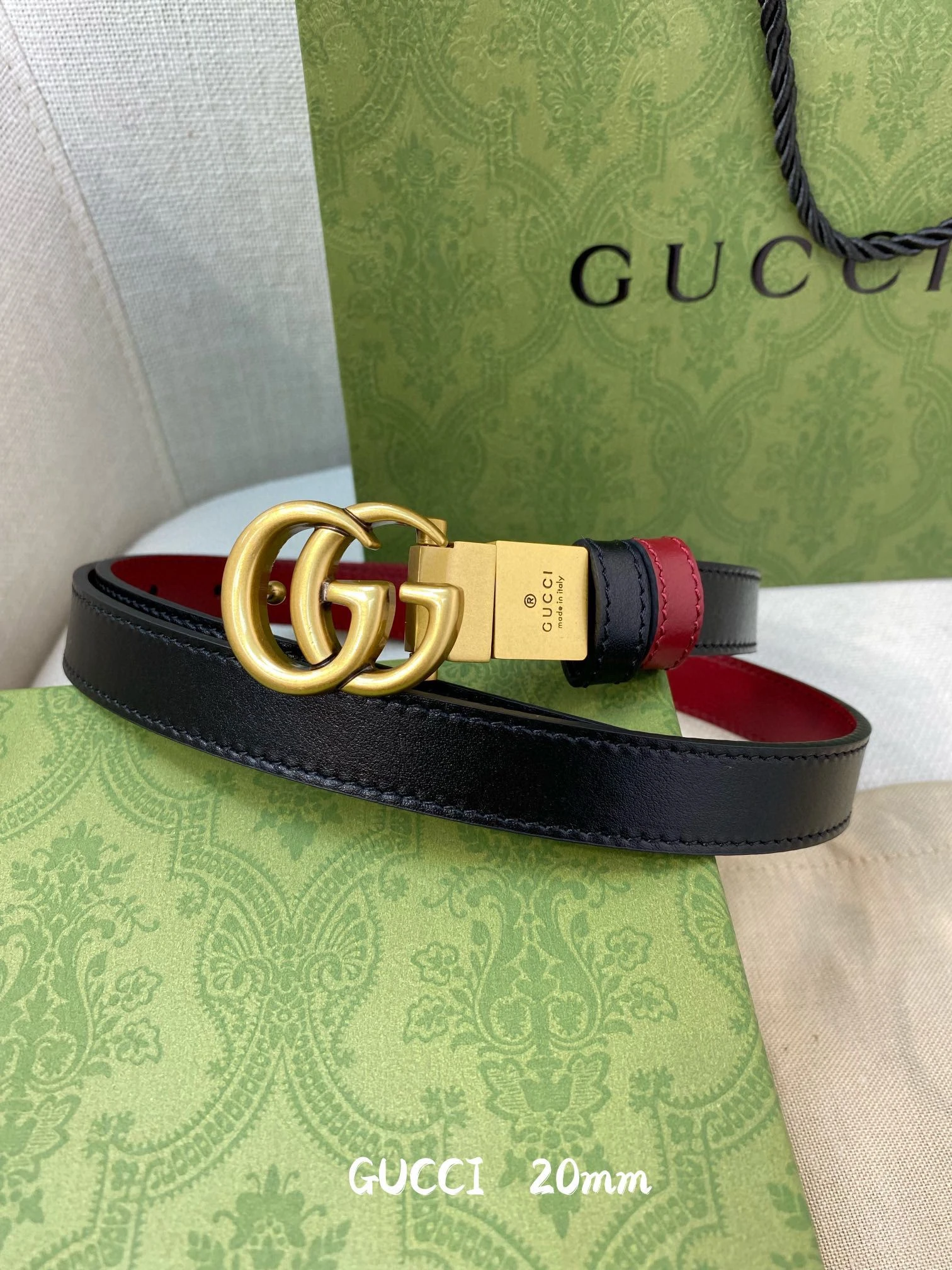 Gucci belt (Black-Red)