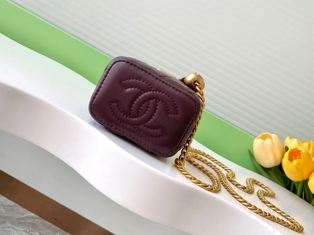 Chanel Mini Quilted Crossbody (Vinous)