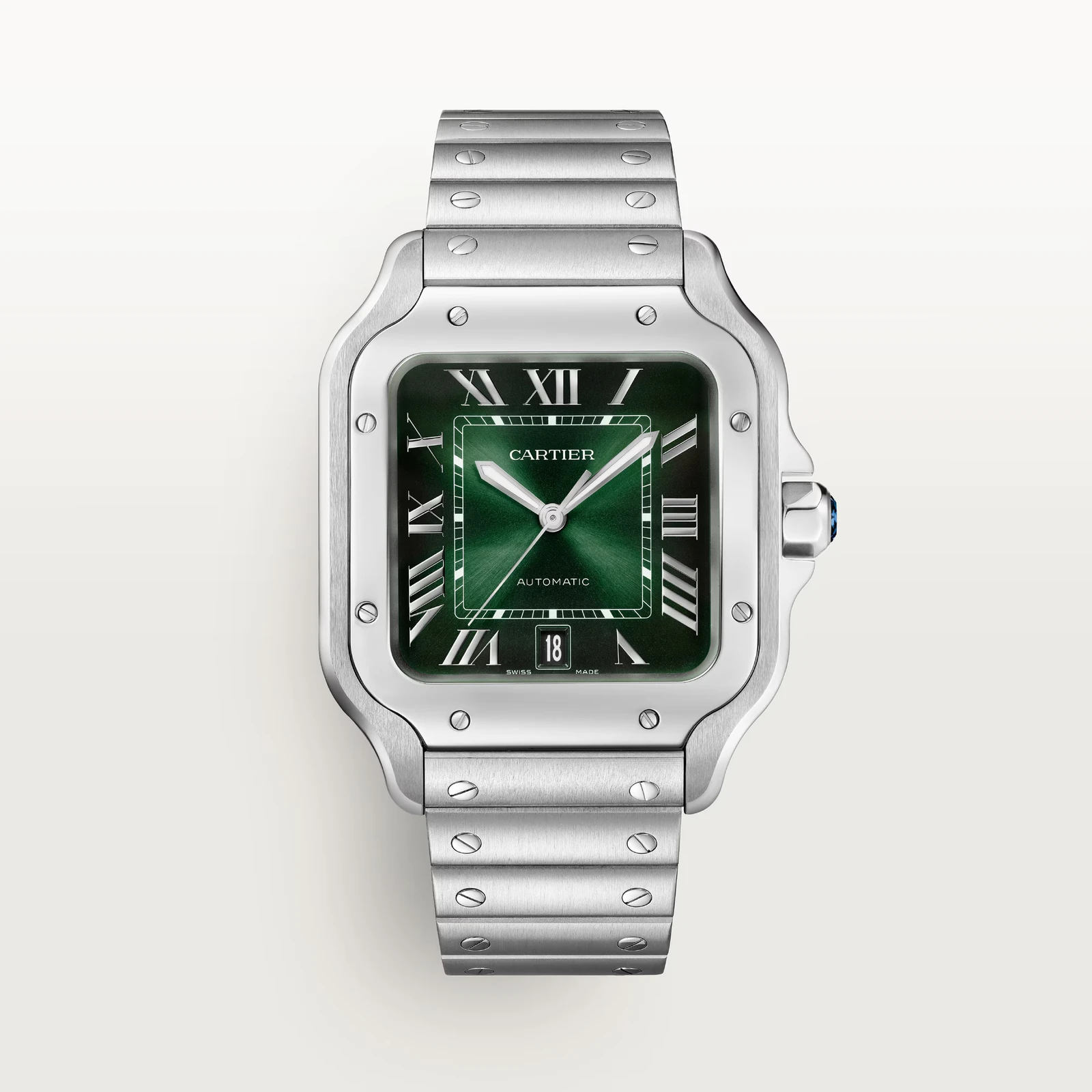 Cartier Santos de Cartier Large Green dial, stainless steel