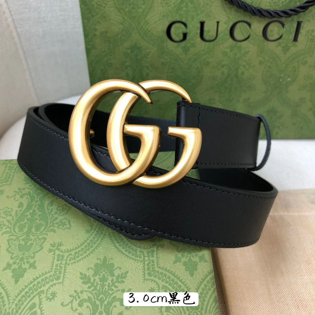 Gucci GG Marmont Leather Belt Black