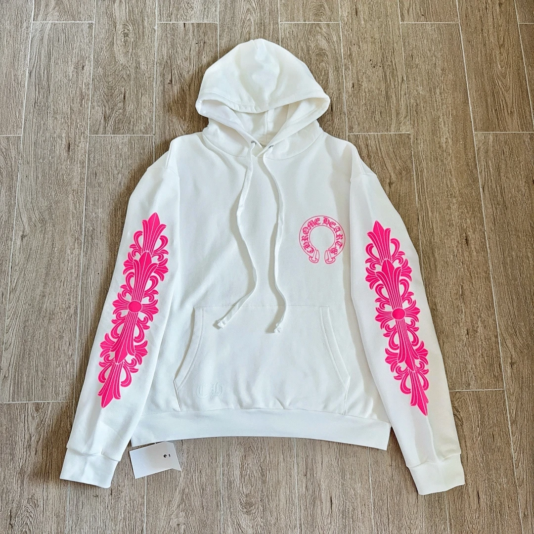 Chrome Hearts Hoodie White/Pink