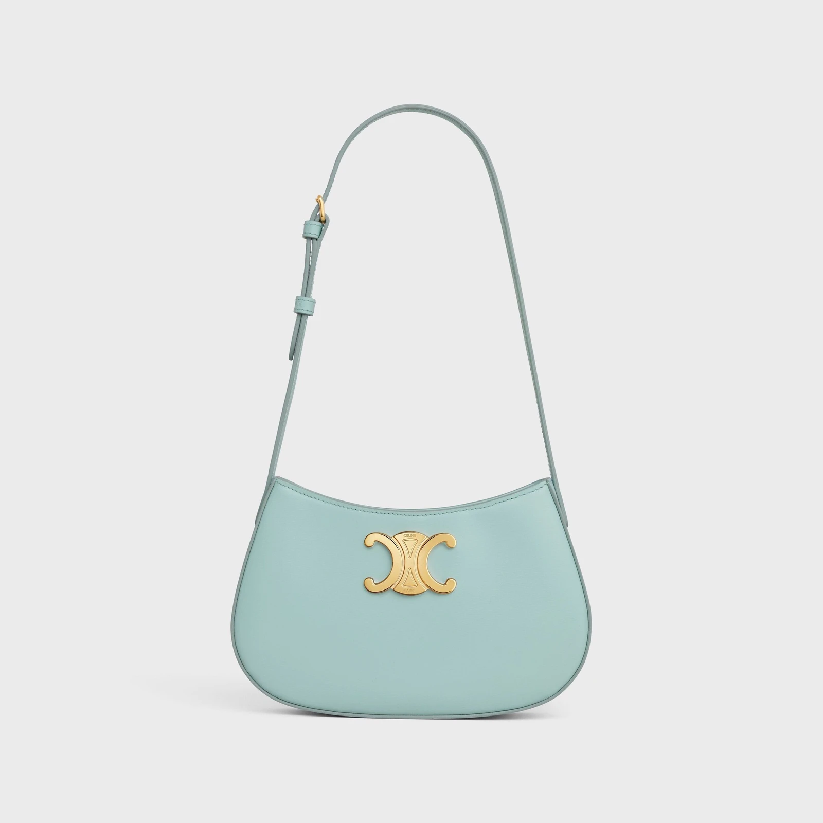 Celine Triomphe Shoulder Bag Soft Blue