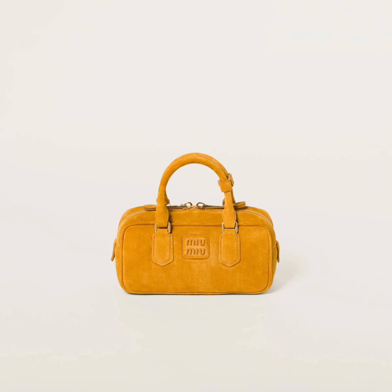 Miu Miu Arcadie suede tote bag (Mustard)