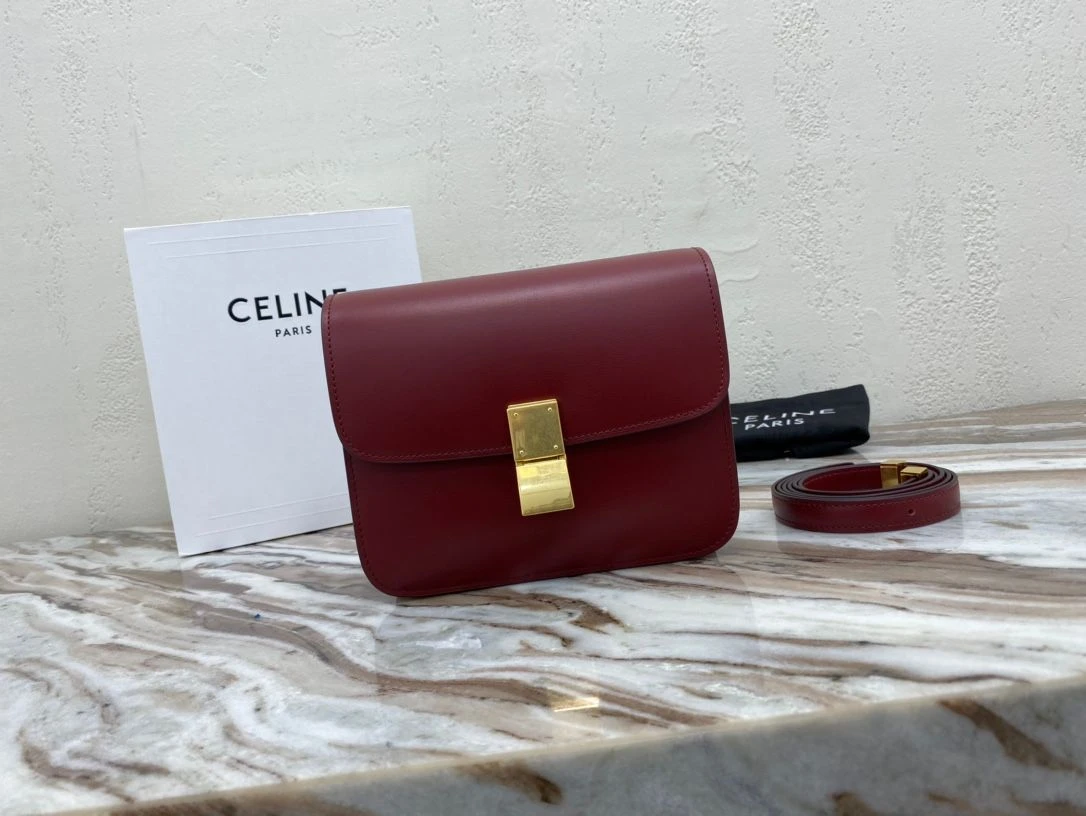 Celine Box Bag (Red-Brown)